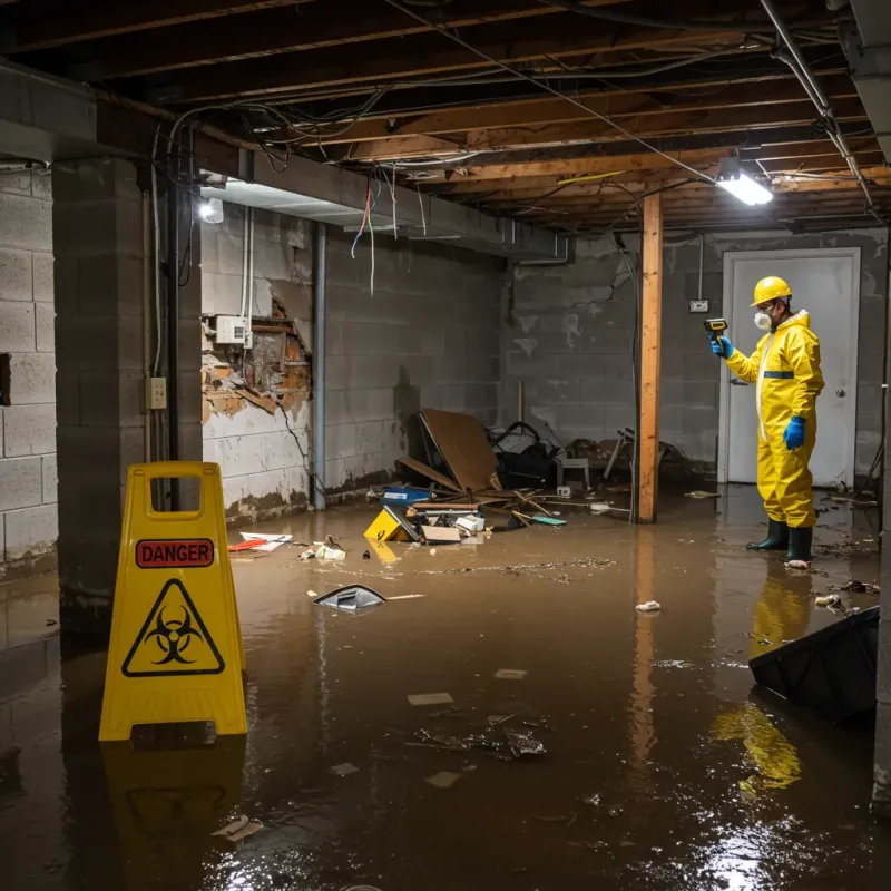 Flooded Basement Electrical Hazard in Cedar Hills, OR Property